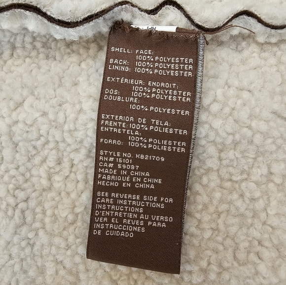 Koolaburra by UGG Faux Suede Shearling Jacket Size Large - Picture 6 of 16